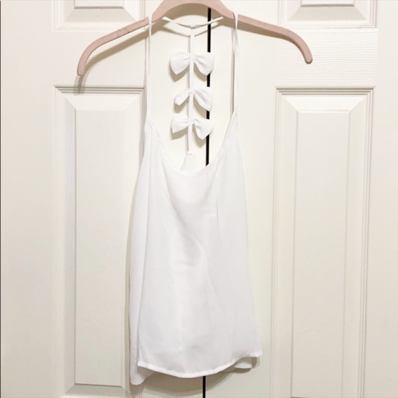 Tops - White Tank Top with Bows